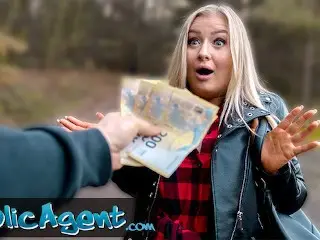 Public Agent Beautiful Busty Blonde Takes her Clothes off in the Woods before Fucking