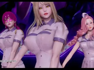 [MMD] SOMI - what you Waiting Sexy Striptease KDA Ahri Akali Kaisa Evelynn Seraphine