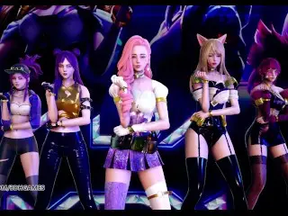 [MMD] BlackPink - PlayingWithFire Kpop Striptease Ahri Akali Kaisa Evelynn Seraphine KDA