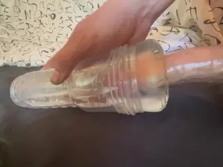 SOLO BWC PUTS 8” MONSTER COCK IN FLESHLIGHT ICE