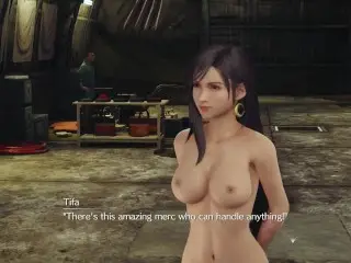 Tifa, Fully Naked, Walking around - Nude Walkthrough FF7 RMK Part 4