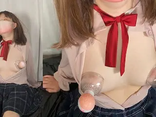 彼女を吸引機で乳首責め。最高の喘ぎがエロい！ HD画質 Real Couple Japanese Nipple -前編-