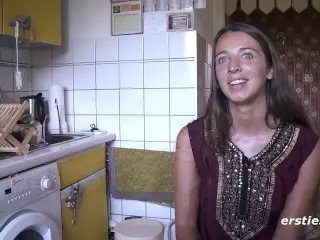 Ersties: Student Tanja Fingers her Hairy Pussy