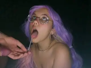 10 Cumshots in her Mouth and Body. Compilation of Cumshots.