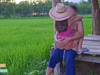 4K Thai Version Cut, Local Farmers Thai have Sex in the Green Fields and Cums on her Back.