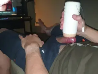 Dirty Talking Fleshlight Fuck, Loud Moaning, Big Cum Load on my T-shirt