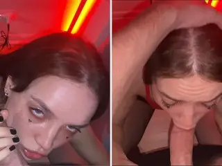 I Picked up a Beautiful Whore at Party and she makes a Cum Play after Passionate Blowjob