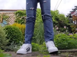 Nerdy Faery Ripped Jeans Wetting Compilation