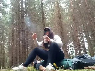 Sitting and Trampling in the Forest on a Slave