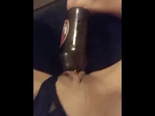 Kinky Hardcore Fucking Cunt with a Bottle and Put the Cold Beer inside a Girl's Sexy Pussy Rub Clit