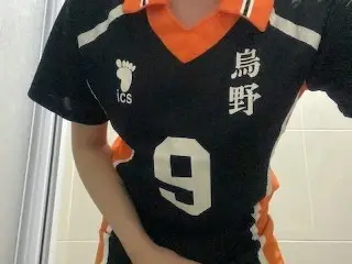 Haikyuu Kageyama Cosplay Pleasuring himself [nipple Play+loud Moan]