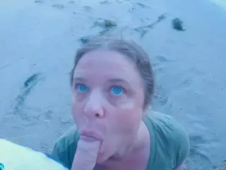 Stepson Cheats with Stepmom on the Beach