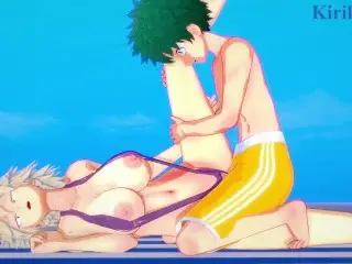 Mitsuki Bakugo and Izuku Midoriya have Intense Sex on the Beach. - my Hero Academia Hentai