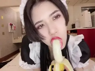 Sexy Licks of Banana and Whipped Cream