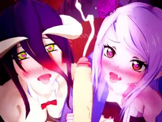 POV: ORGASM WITH ALBEDO AND SHALLTEAR 😍 OVERLORD ANIME HENTAI COMPILATION