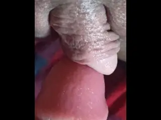 FTM Trans Guy Fucks Big Wet Clit with Realistic Dildo