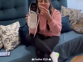 Goddess Kiffa JOI Sweaty and Stinky Nike Air Sneakers - SWEATY FEET - JOI- FOOT FETISH - STINKY FEET