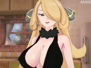 Cynthia Rewards you for Winning the Pokemon League - Anime Hentai 3d Uncensored