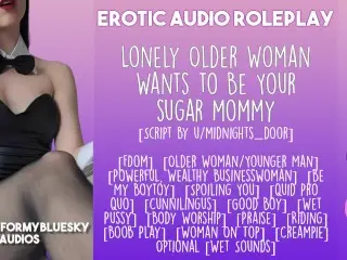 [audio Roleplay] Lonely Older Woman wants to be your Sugar Mommy [dominant Woman][Submissive Man]