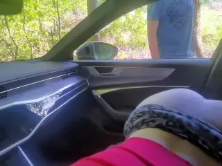 Blowjob in Car - Stranger Voyeur Caught and Watched us