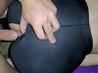 BIG ASS IN LEGGINGS , I FUCK HER UNTIL I CUM