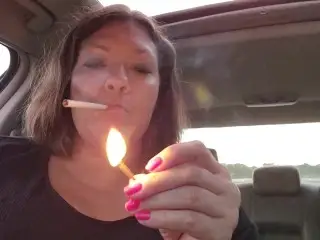 Smoking in my Car at Sunset with Dirty Talk