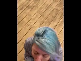 She Couldn’t Wait any Longer and Sucked my Big Cock in Public