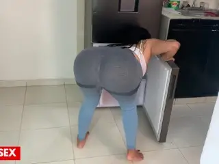 Spying on my Stepmother, she Catches me Filming her but we end up Fucking before her Cuckold Husband