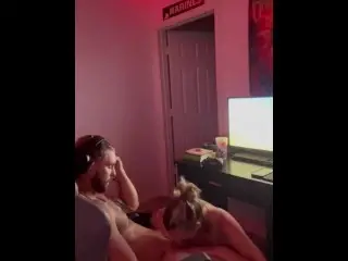 COLLEGE GIRL RIDES BF PLAYING THE GAME! CUCK POV