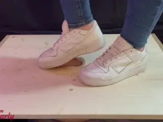 Sneakers Cock Crush & Post Cum Treatment with Penis Board