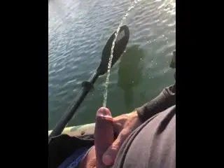 My first Time ever Pissing while Seated in my Kayak while out on the Water