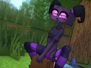 Hornycraft Endergirl Rubbing her Pussy Eating