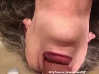 Mature Wife POV Upside down Deepthroat Face Fuck Throatpie! 🔥 Full on OF!