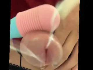 ドスケベチャイナ男の娘が超ドアップでカメラに大量射精