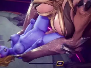 Subverse - Furry Alien with Huge Dick Cumshot in Big Belly