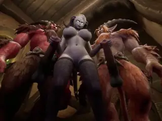 Demon Girl Gets Double Penetration from 2 Devils | Warcraft Parody