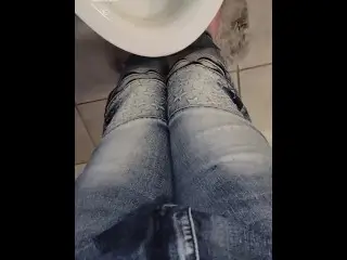 Trying to make it to the Toilet before Losing Control and Soaking my Favorite Skinny Jeans POV