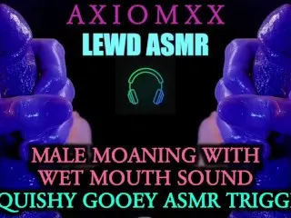 (LEWD ASMR) Heavy Male Moaning with Mouth Sounds (And Wet Squishy ASMR Triggers) - JOI