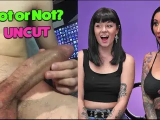 Hot or Not? Uncut Monster Cock she Reacts Lilly and Nova