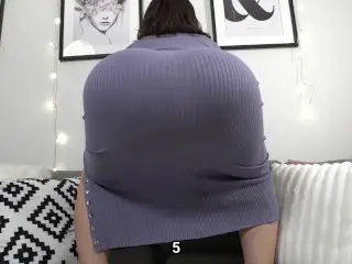 I tried Butt Training in a Tight Outfit./タイトワンピで尻トレしてみた