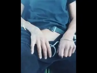 Flashing on the Bus. Masturbating in Public almost get Caught! Wet Hairy Pussy Traveling.