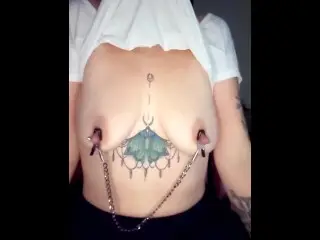 Slow Motion Clamped Nipples