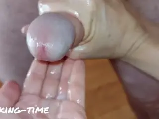 Laughing as the Cum Drips from his Penis! Cumshot Compilation Cumpilation (Milking-time)