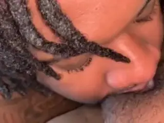 Eating Ebony and Fingering her Fat Pussy Til she Squirt