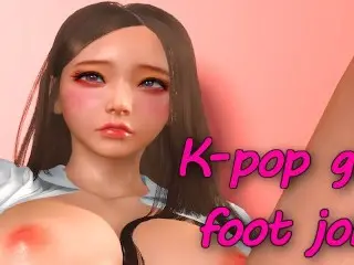 Very very so Cute Asian(K-pop) Girl Footjob🥰💖💖💖(とてもかわいいアジア人の女の子のフットジョブ)