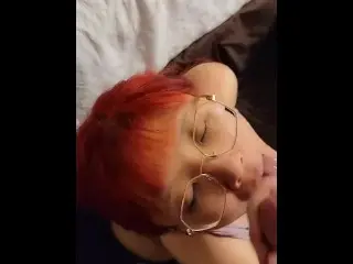 New York Hotel Blowjob from Red Headed Asian Girl