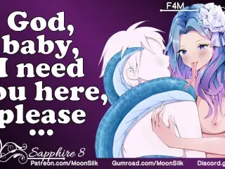 [patreon Preview] [F4M] Lamia Girlfriend is too Worked up over You~! [lamia GFx Human Listener]