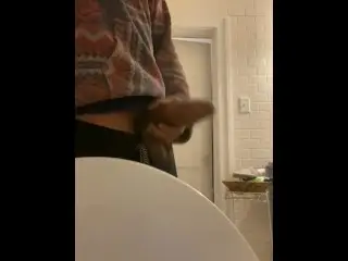 Trying to get one off in my Friend’s Bathroom