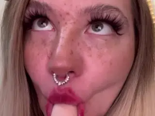 ASMR AHEGAO Sucking Moaning Giggling Sounds from Sexy Cute Blonde MILF