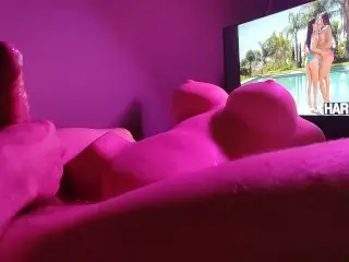 Abella Danger Tribute by Cumming all over Sex Doll while Watching Porn